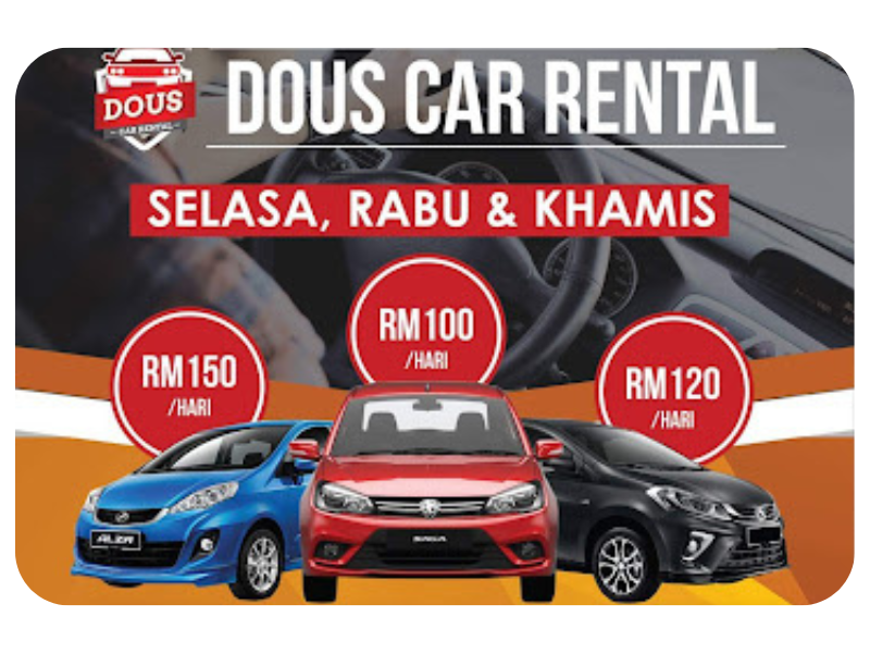 Kereta Sewa Dan Chauffeur- Dous Car Rental KLIA BANGI SEREMBAN