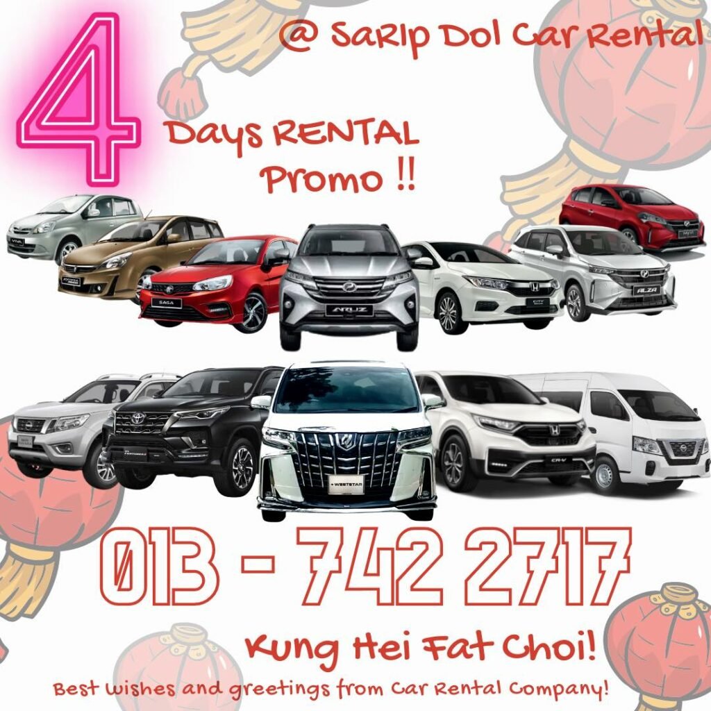 Car Rental PERAK Sarip Dol / Kereta Sewa PERAK Sarip Dol